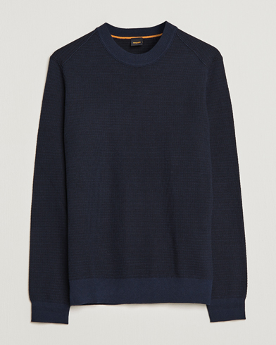 Herre | BOSS ORANGE | BOSS ORANGE | Abovemo Knitted Sweater Dark Blue