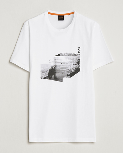 Herre |  | BOSS ORANGE | Teglow Photoprint Crew Neck T-Shirt White
