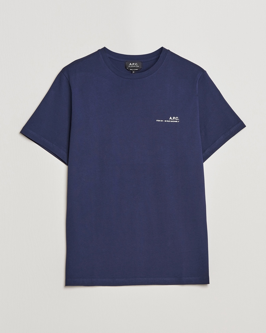 Herre | | A.P.C. | Item T-Shirt Navy