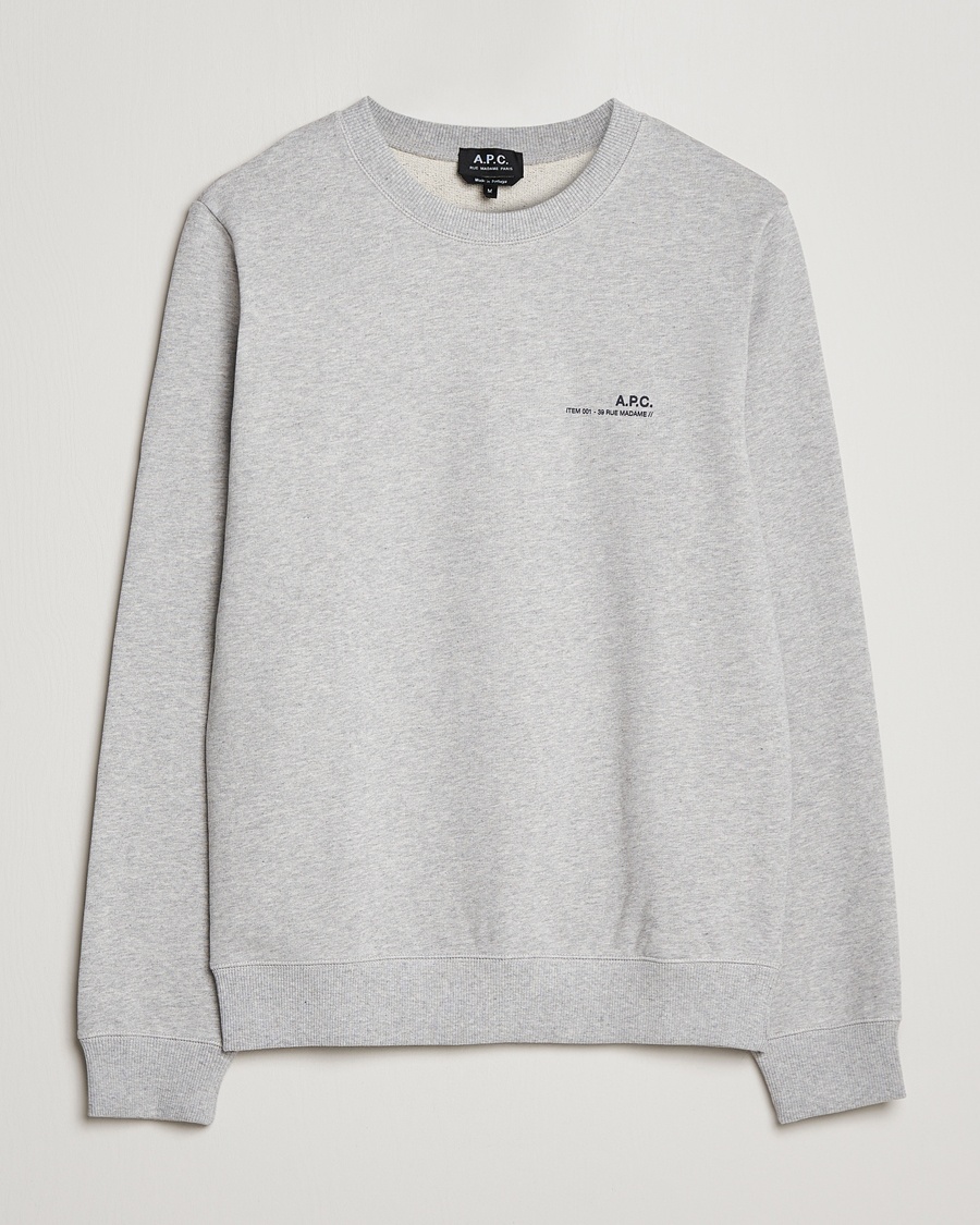 Herre | | A.P.C. | Item Sweatshirt Heather Grey