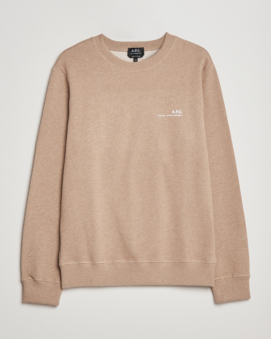 Herre | | A.P.C. | Item Sweatshirt Heather Beige