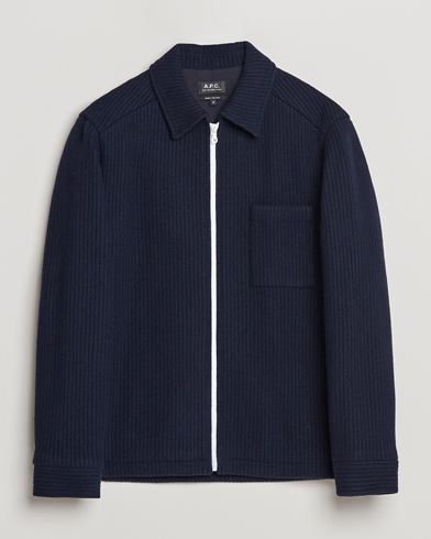 Herre | Moderne jakker | A.P.C. | Wool Blouson Jacket Navy