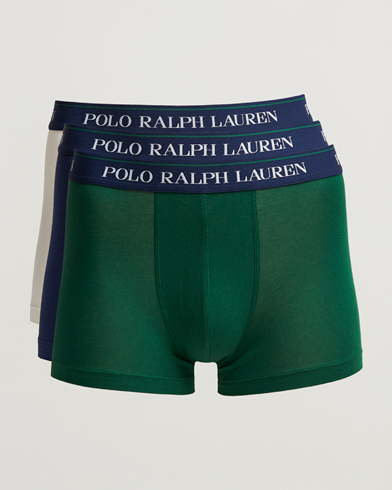 Herre | Underbukser | Polo Ralph Lauren | 3-Pack Trunk Green/White/Navy