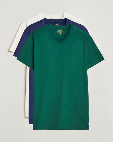 Herre | Kortermede t-shirts | Polo Ralph Lauren | 3-Pack Crew Neck T-Shirt New Frst/Navy/White