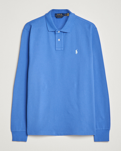 Herre | Langermet piké | Polo Ralph Lauren | Custom Slim Fit Long Sleeve Polo Maidstone Blue