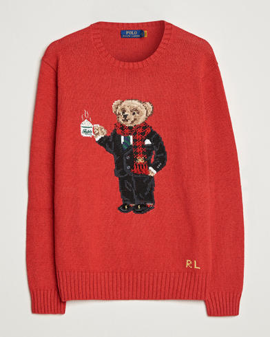 Herre | Julegensere | Polo Ralph Lauren | Lunar New Year Bear Knitted Sweater Red