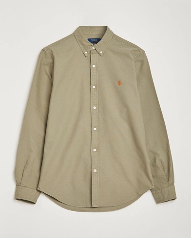 Herre | Casual | Polo Ralph Lauren | Slim Fit Garment Dyed Oxford Sage Green