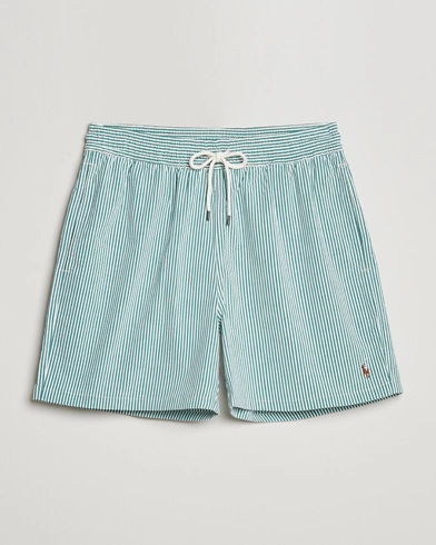Herre | Badeshorts | Polo Ralph Lauren | Recyceled Traveler Boxer Seersucker Swimshorts Green/White