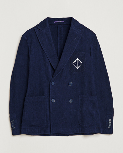 Herre | Strikkede blazere  | Ralph Lauren Purple Label | Knitted Terry Cloth Blazer Navy