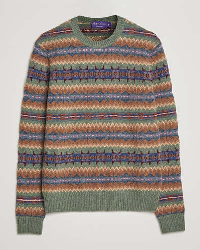 Herre |  | Ralph Lauren Purple Label | Fairisle Jacquard Sweater Tan Multi