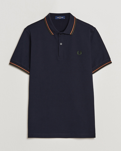 Herre | Klær | Fred Perry | Twin Tipped Pique Navy Night Green