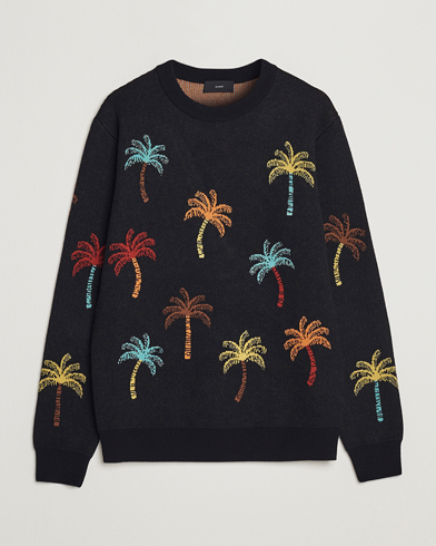 Herre | Strikkede gensere | Alanui | Palm Tree Jacquard Sweater Black