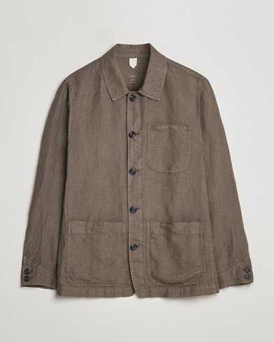 Herre | Italian Department | Altea | Linen Shirt Jacket Olive