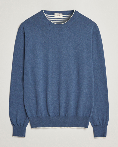 Herre | Pullovers rund hals | Altea | Soft Cotton Pullover Blue