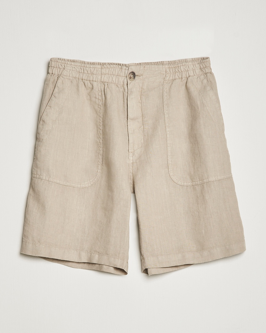 Herre | | Altea | Linen Shorts Beige