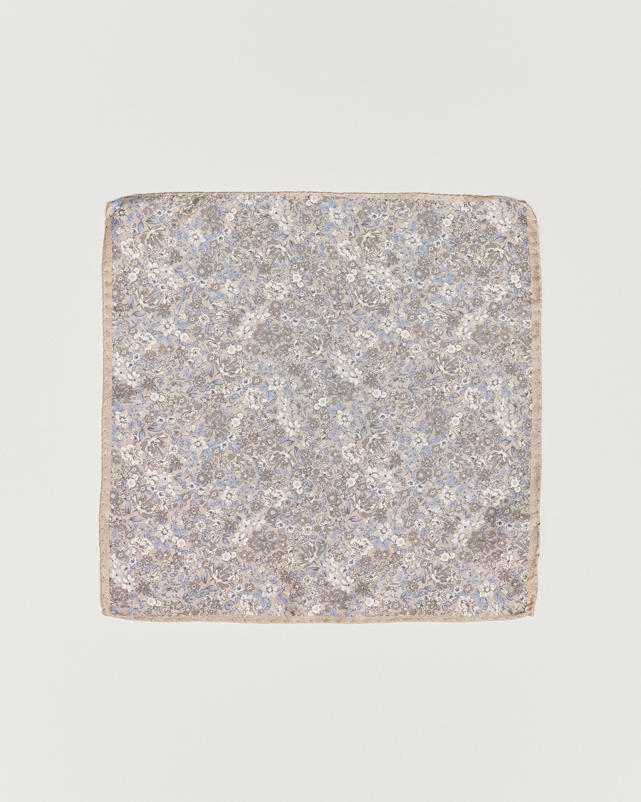 Herre | | Amanda Christensen | Silk Oxford Printed Flower Pocket Square Yellow