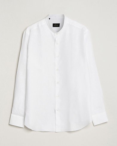 Herre | Plagg i lin | Brioni | Linen Guru Collar Shirt White