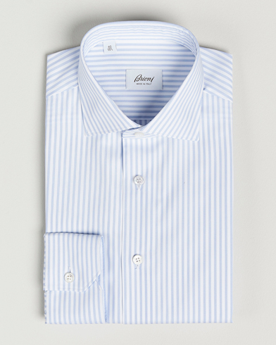 Herre |  | Brioni | Slim Fit Dress Shirt Light Blue Stripe