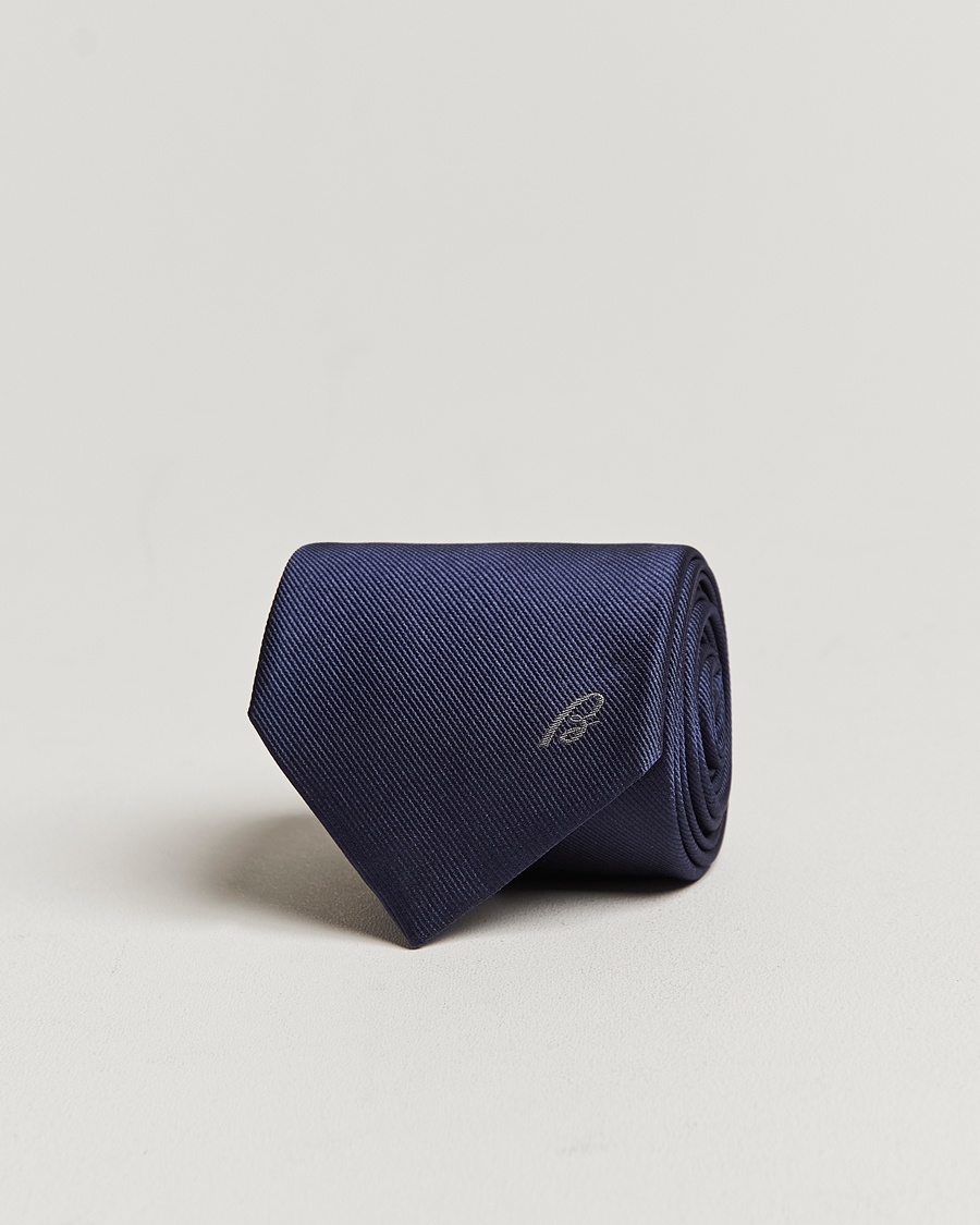 Herre | | Brioni | Testimonial Jacquard Silk Tie Navy