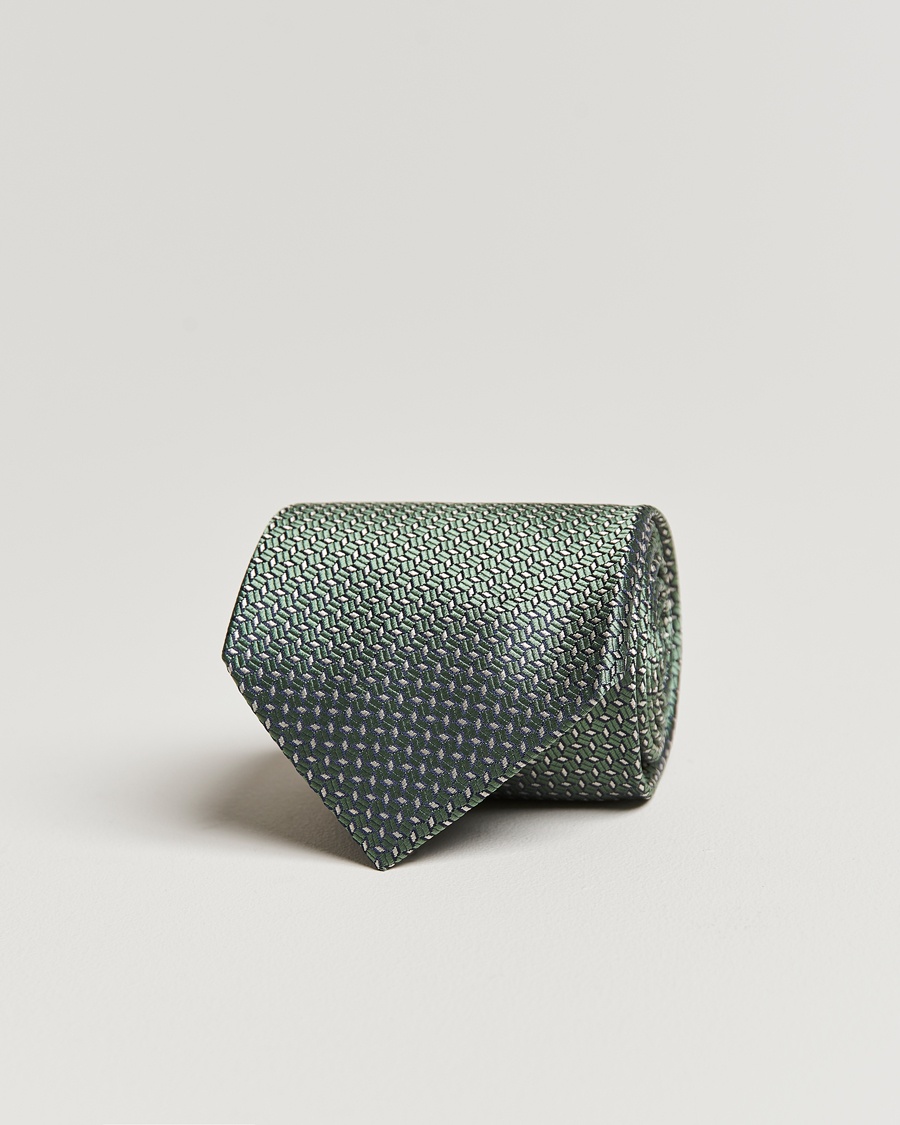 Herre | | Brioni | Microstructure Silk Tie Light Green