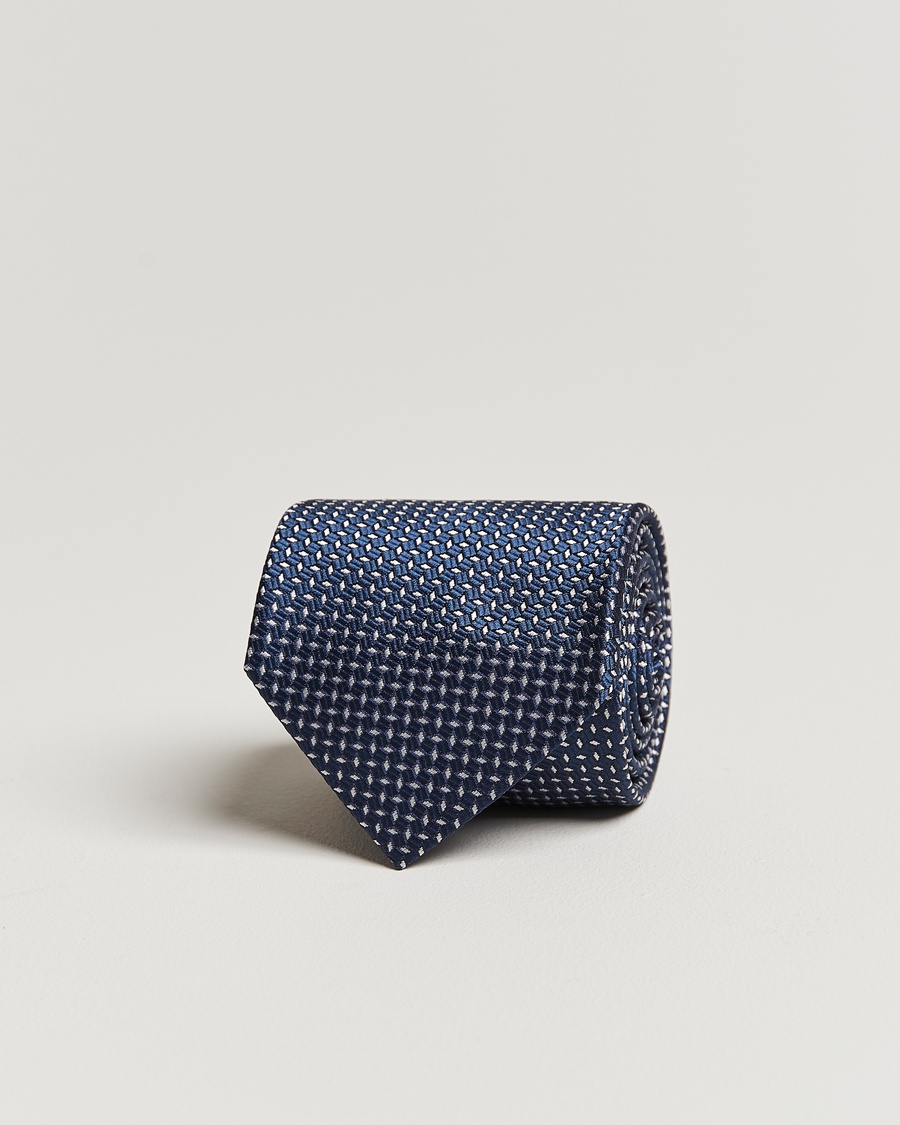 Herre | | Brioni | Microstructure Silk Tie Navy