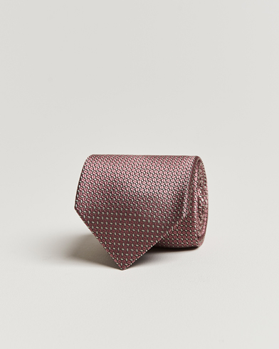 Herre |  | Brioni | Microstructure Silk Tie Rosa