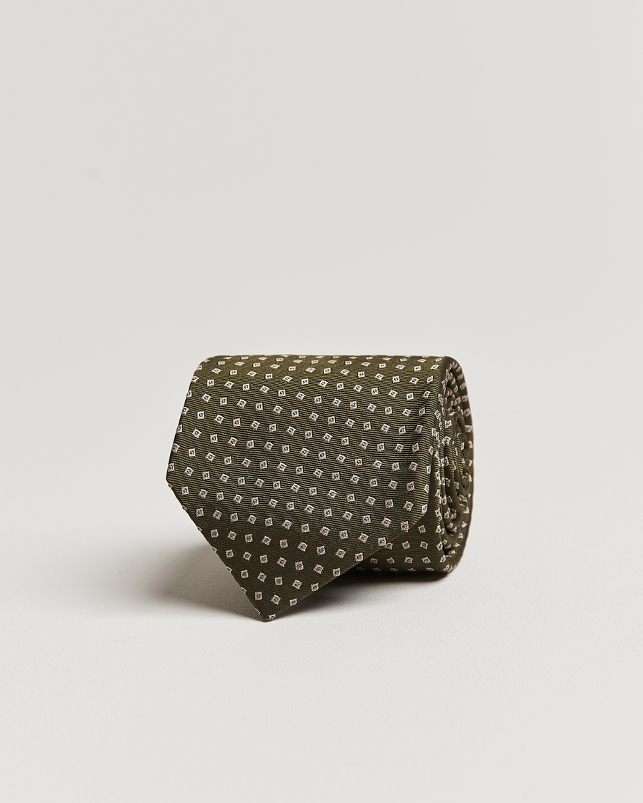 Herre | | Brioni | Printed Silk Tie Green