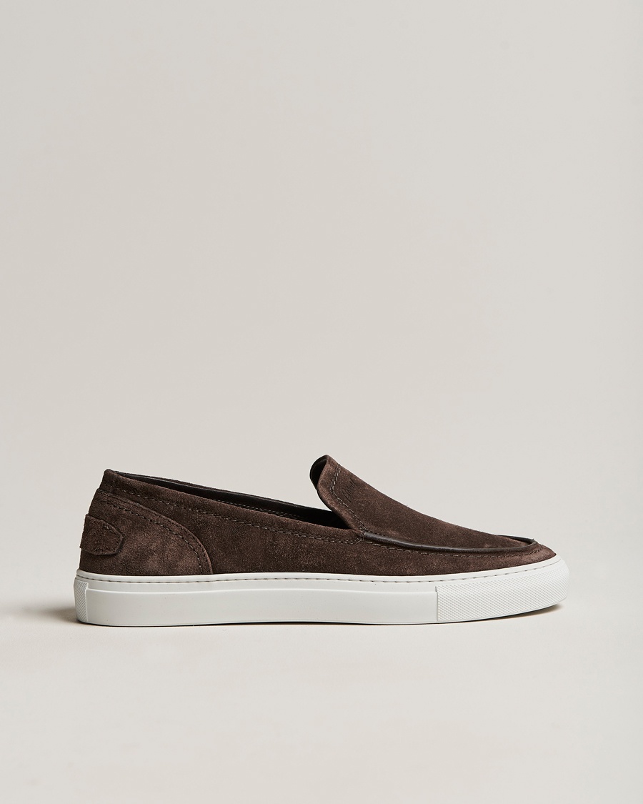 Herre | | Brioni | Casetta Suede Loafers Dark Brown