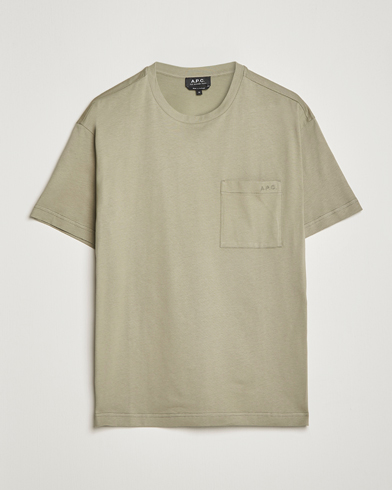 Herre |  | A.P.C. | Short Sleeve Pocket T-Shirt Light Olive