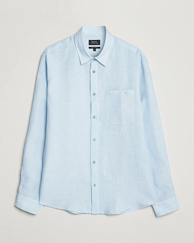 Herre | A.P.C. | A.P.C. | Cassel Linen Shirt Light Blue