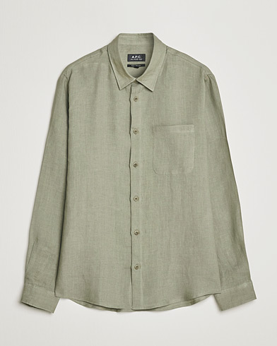 Herre |  | A.P.C. | Cassel Linen Shirt Light Olive
