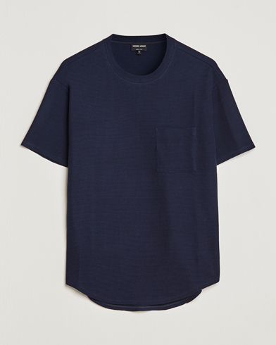 Herre |  | Giorgio Armani | Cotton/Cashmere T-Shirt Navy