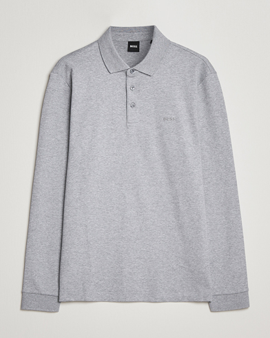 Herre |  | BOSS | Pado Knitted Polo Shirt Silver