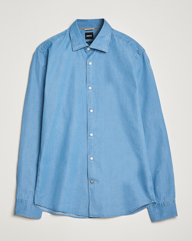 Herre | Jeansskjorter | BOSS BLACK | Hal Slim Fit Denim Shirt Open Blue