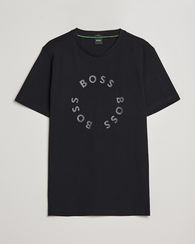 Herre |  | BOSS Athleisure | Circle Logo Crew Neck T-Shirt Black