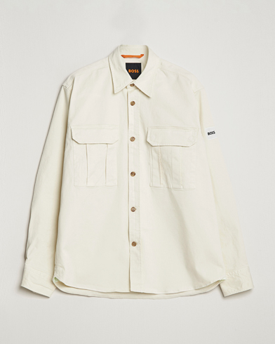 Herre | Skjortejakke | BOSS ORANGE | Lisel Pocket Overshirt Light Beige