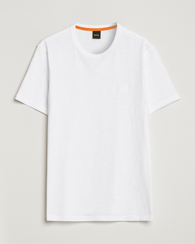 Herre |  | BOSS Casual | Tegood Slub Crew Neck T-Shirt White