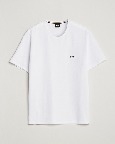 Herre |  | BOSS | Waffle Logo Crew Neck T-Shirt Open White