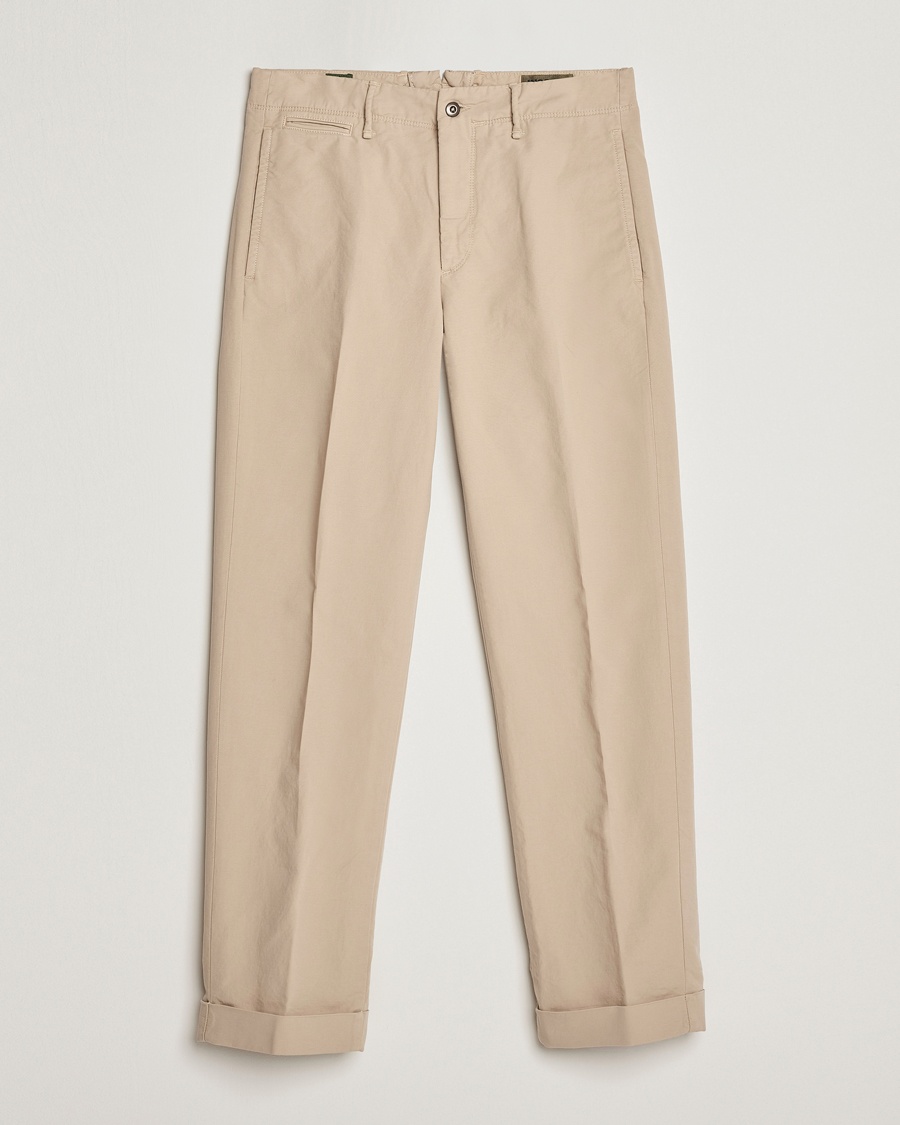 Herre | | Incotex | Regular Fit Cotton Stretch Slacks Beige