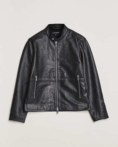 Herre | Skinnjakker | J.Lindeberg | Boris Biker Leather Jacket Black