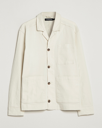 Herre | Overshirts | J.Lindeberg | Errol Linen/Cotton Workwear Overshirt Turtledove