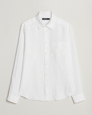 Herre | Linskjorter | J.Lindeberg | Slim Fit Clean Linen Shirt White