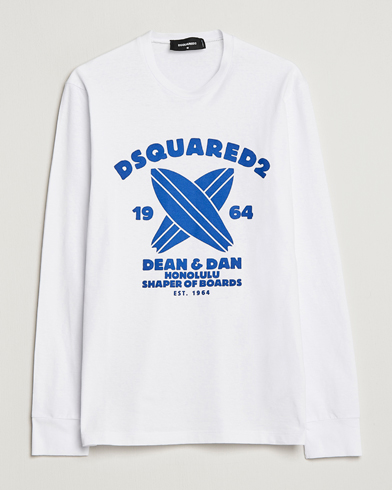 Herre | Langermede t-shirts | Dsquared2 | Long Sleeve Surf Tee White
