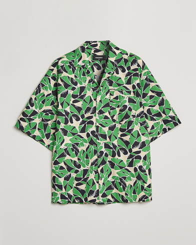 Herre | Luxury Brands | Dsquared2 | Printed Bowling Shirt Beige/Green