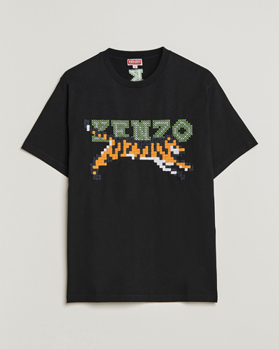 Herre | T-Shirts | KENZO | Pixel Oversize T-Shirt Black