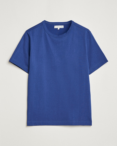 Herre |  | Merz b. Schwanen | Relaxed Loopwheeled Sturdy T-Shirt Pacific Blue