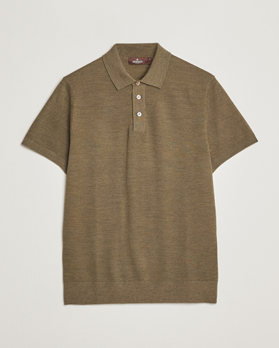 Herre | Morris Heritage | Morris Heritage | Alberto Knitted Short Sleeve Polo Shirt Olive