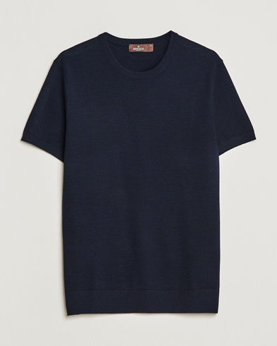 Herre |  | Morris Heritage | Alberto Knitted T-Shirt Navy