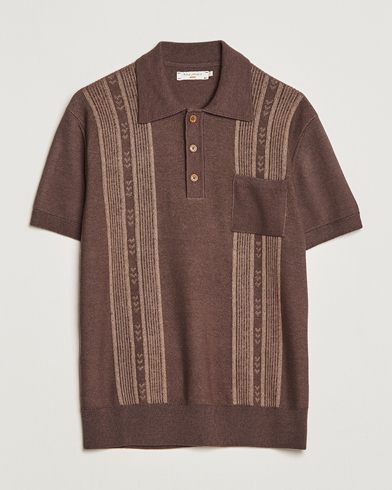 Herre |  | Nudie Jeans | Frippe Knitted Polo Brown