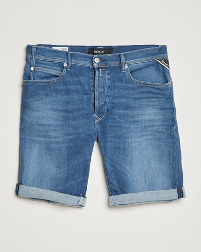Herre | Jeansshorts | Replay | RBJ901 Hyperflex Denim Shorts Medium Blue